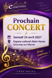 Concert à Gournay le 24 avril 2027